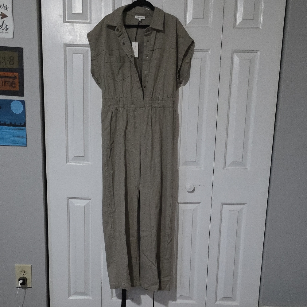 Elegant Khaki Jumpsuit
